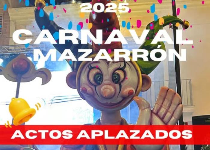 ACTOS APLAZADOS DE CARNAVAL, ACTUACIN DEL GRUPO LOCAL VRTIGO NOCHE DE MIGAS QUEMA DE DON CARNAL SER REPROGRAMADO.