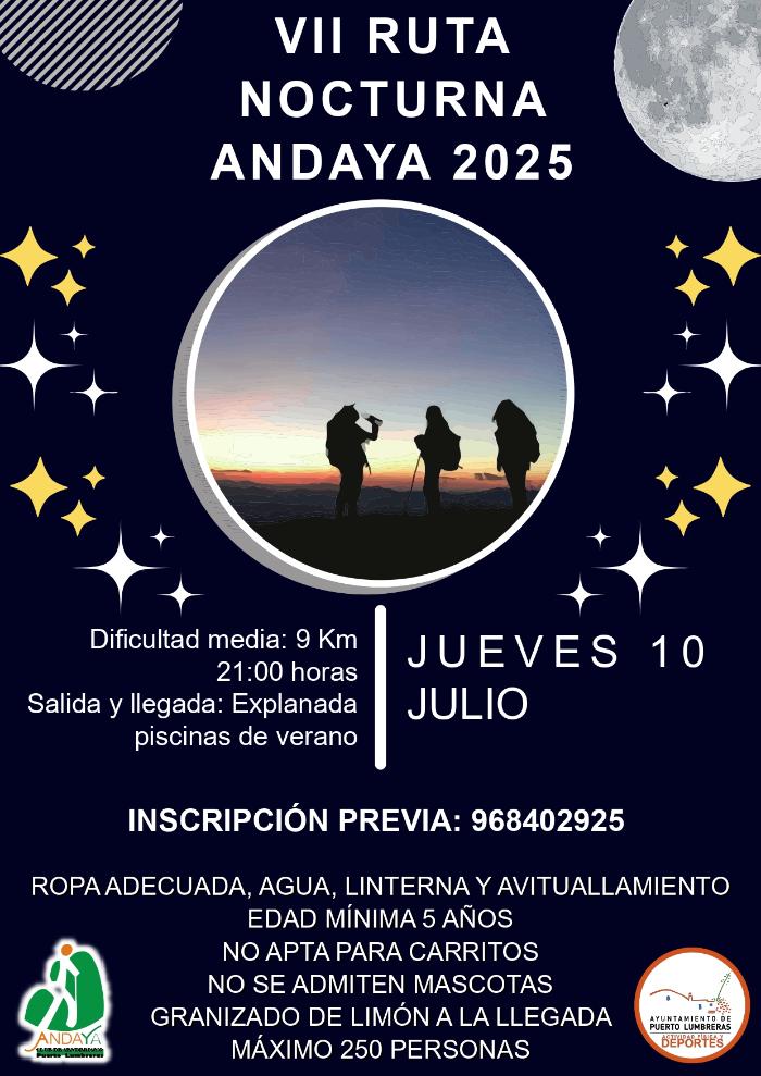 VII RUTA NOCTURNA ANDAYA VII RUTA NOCTURNA ANDAYA