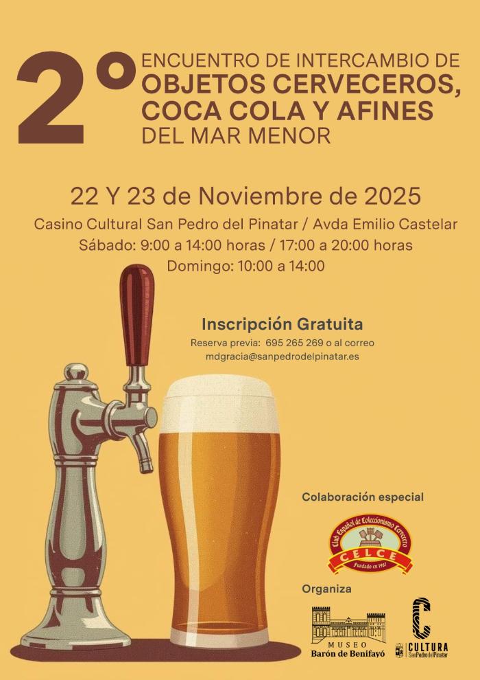 II ENCUENTRO DE INTERCAMBIO DE OBJETOS CERVECEROS, COCA COLA Y AFINES DEL MAR MENOR