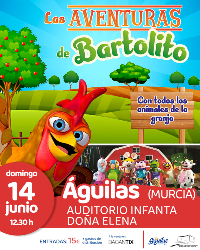 Las aventuras de bartolito, con Todos los animales de la granja. 