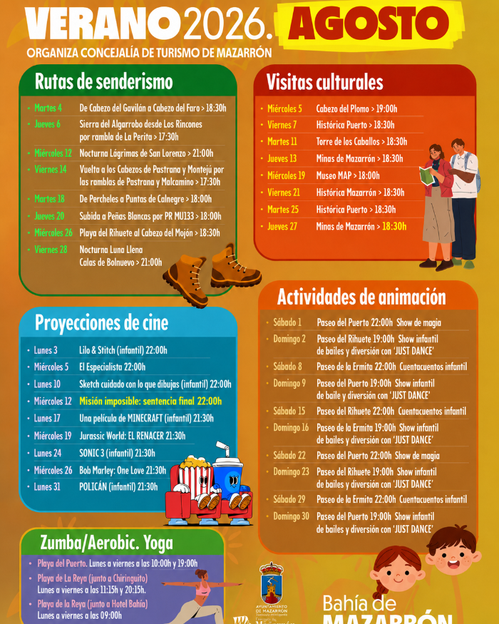 Programaci�n tur�stica - agosto