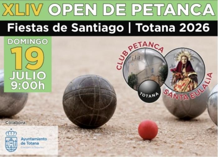 Xliv open de petanca Fiestas de santiago. Totana 2026