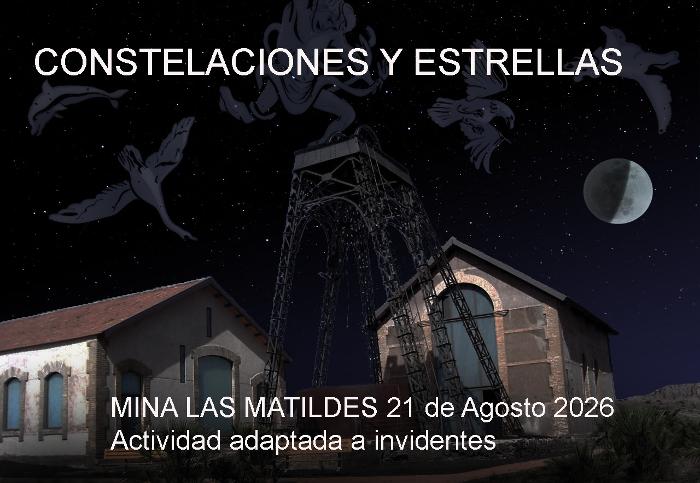 Constelaciones y estrellas, observaci�n lunar y de saturno en mina las matildes