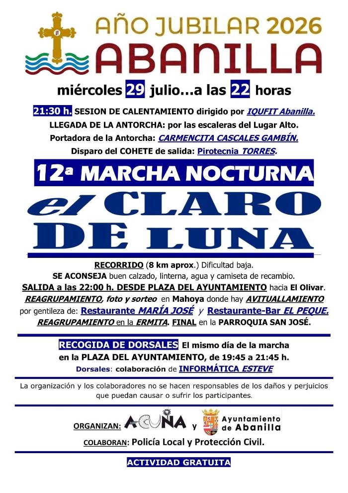 12 marcha nocturna claro de luna