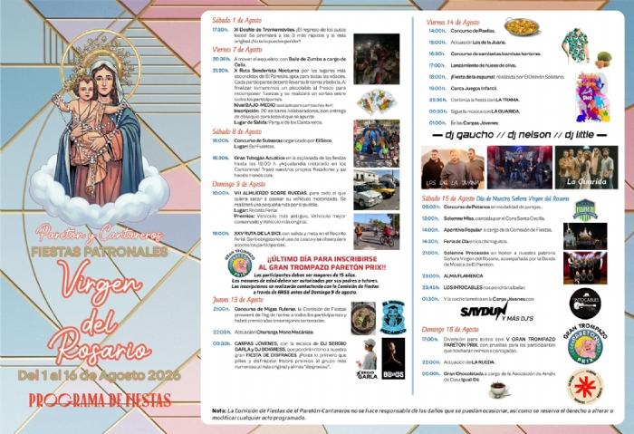Fiestas patronales Virgen del rosario pareton y cantareros