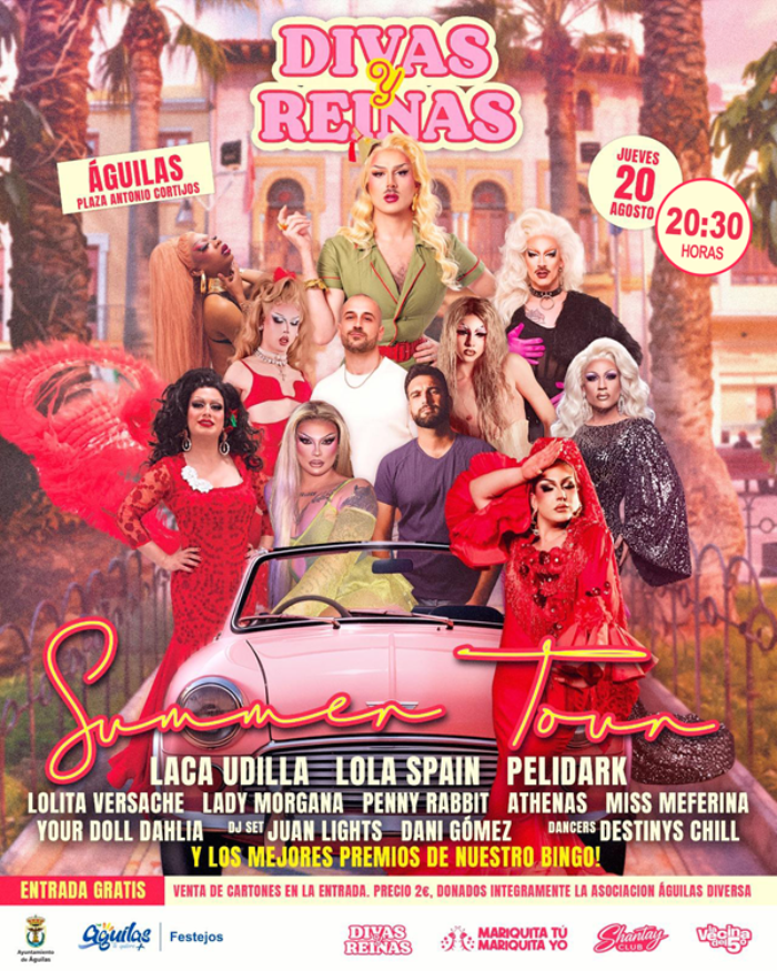 Divas y reinas. bingo y show drag . 