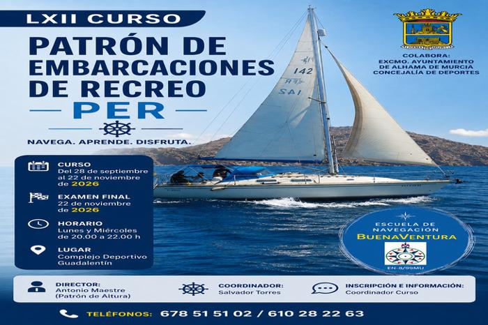 LXII CURSO DE PATR�N DE EMBARCACI�N DE RECREO (PER)