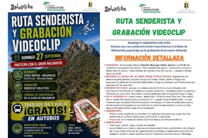 Ruta senderista y grabaci�n videoclip grupo malvariche