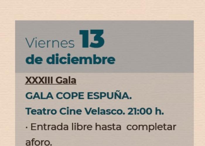 XXXIII GALA COPE ESPUA