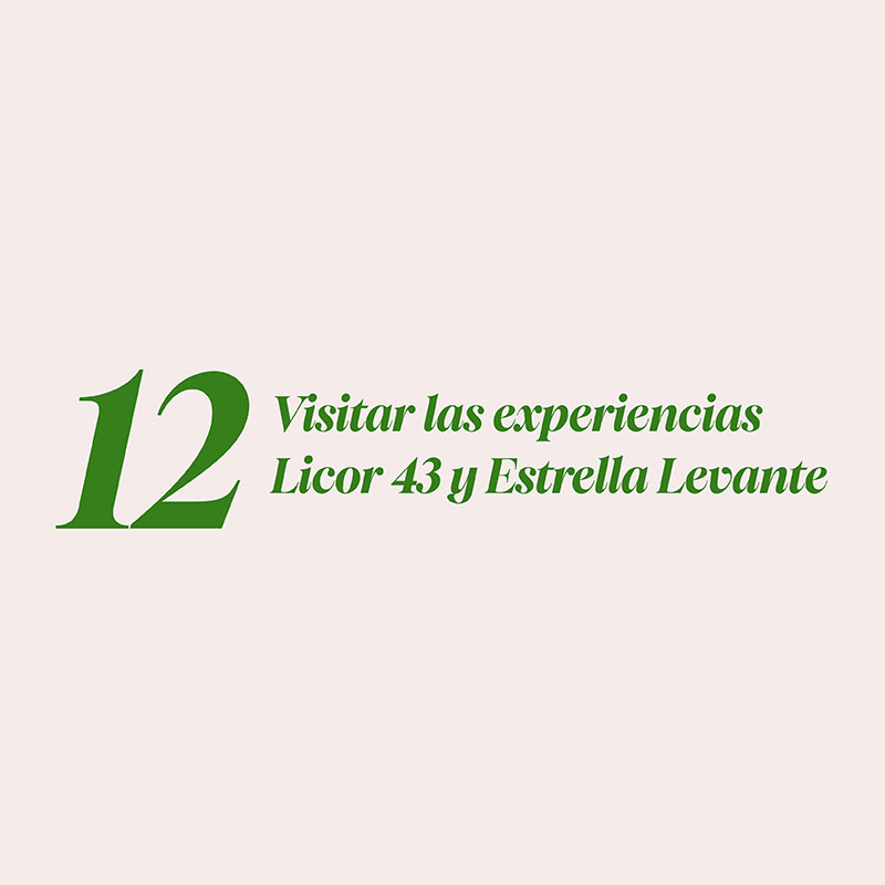 Visitar las experiencias Licor 43 y Estrella Levante